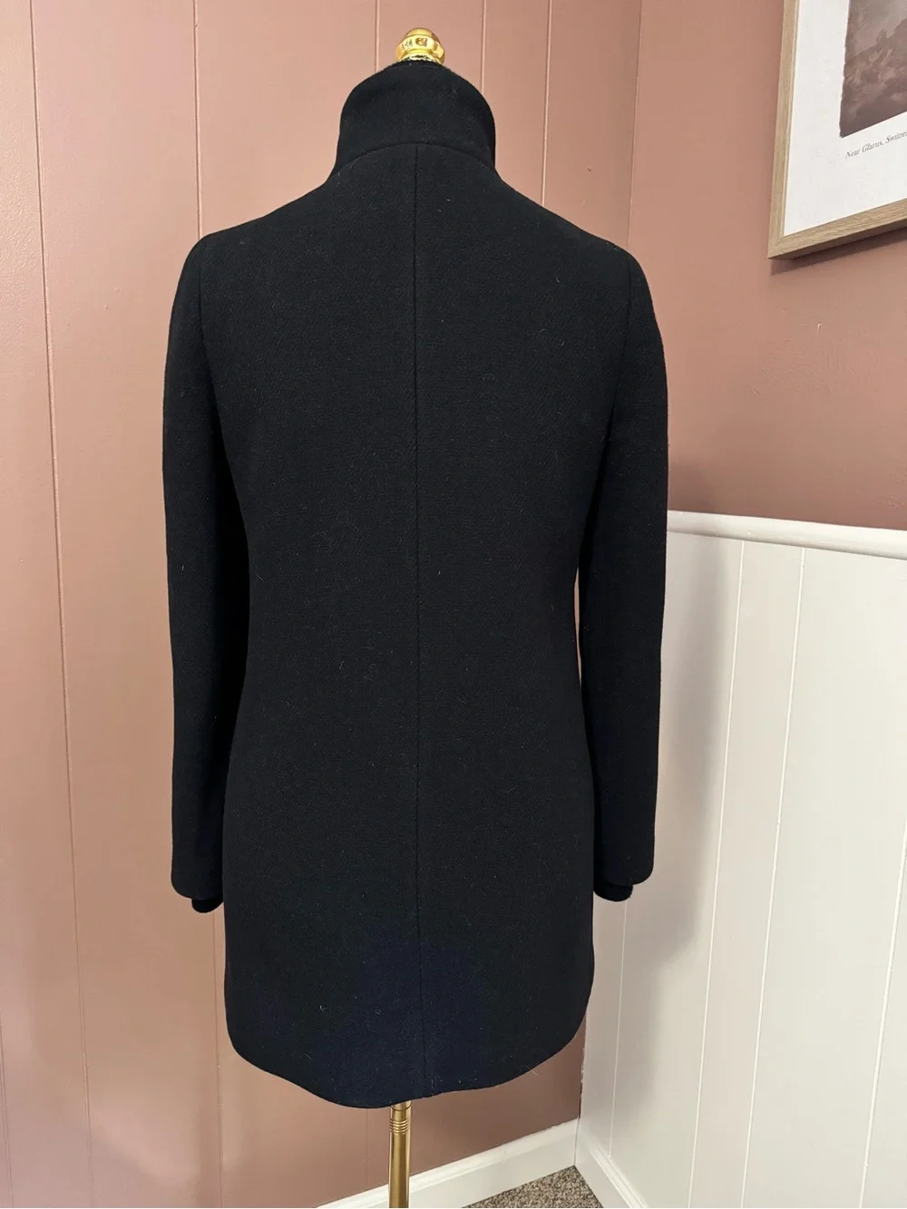 J. Crew Women’s Black Italian Wool Blend Lodge Coat - Picture 3 of 15